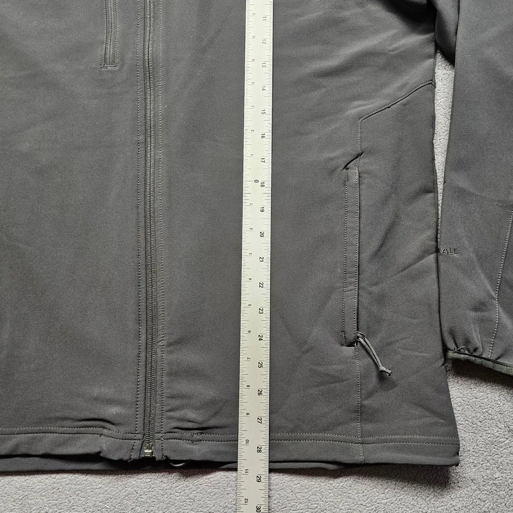 The North Face Soft Shell Jacket Mens L Gray Chevron Richmond ELT Logo‎ Full Zip
